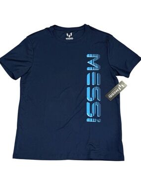 Messi Collection Navy Blue Athletic Short Sleeve Logo Tee Shirt NWT Men’s Medium